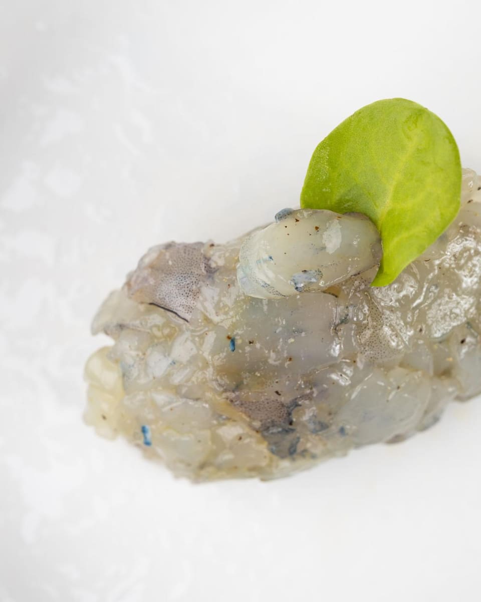 Tartare di gambero blu o rosso — Il Gozzo, ristorante di pesce a Salerno